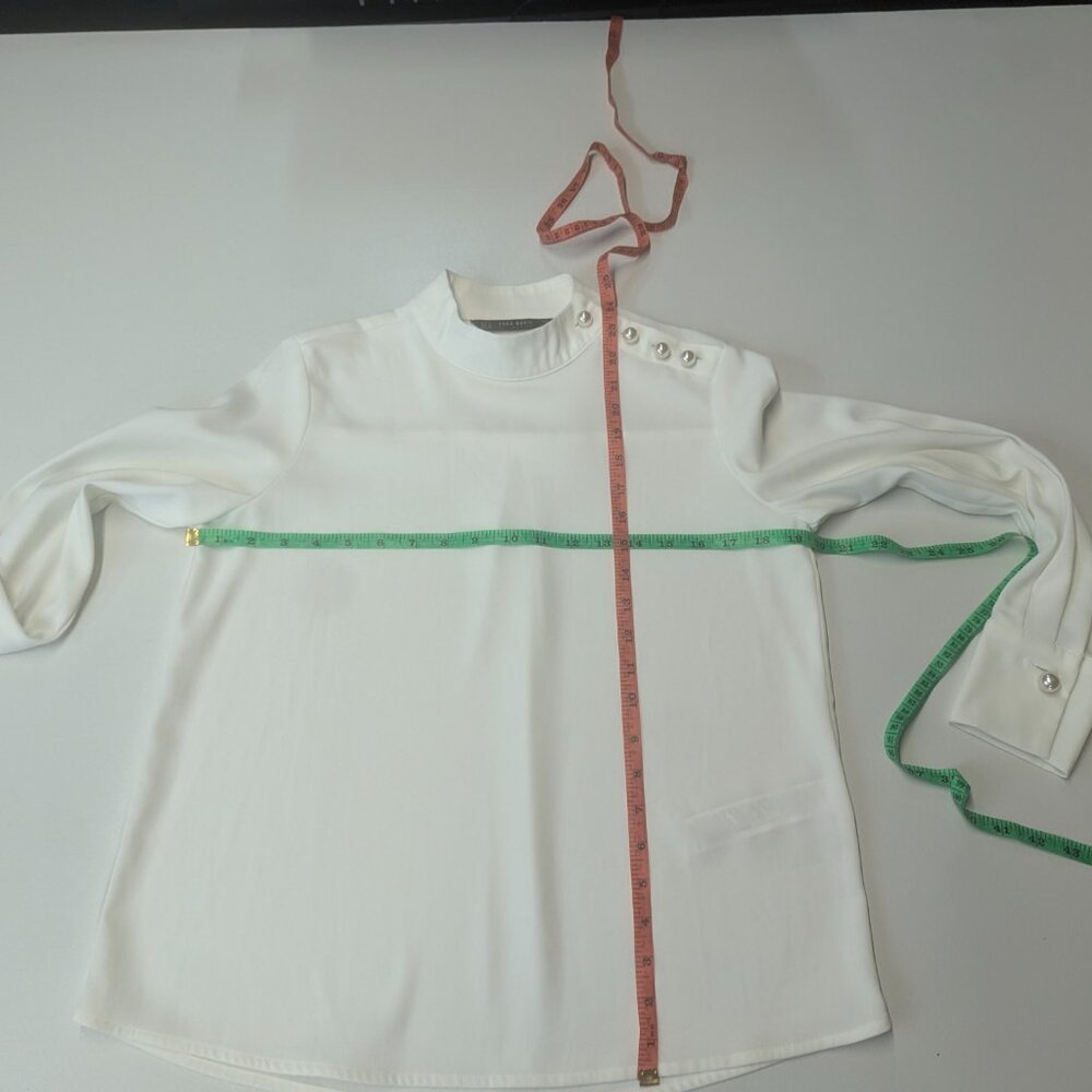Zara Basic Collection Size Medium Off White Blouse - image 12